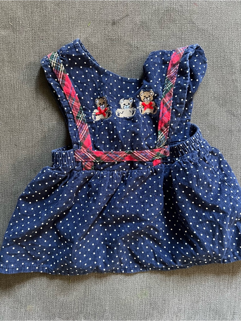 Buster Brown Navy Polka Dot Dress with White Dots